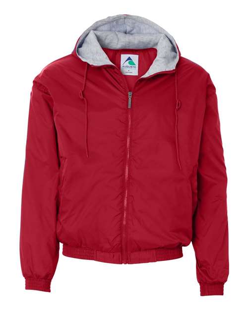 Augusta Sportswear 3280 Unisex Fleece Lined Hooded Jacket - Red - front