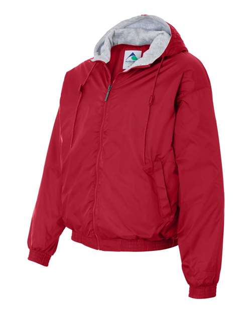 Augusta Sportswear 3280 Unisex Fleece Lined Hooded Jacket - Red - side