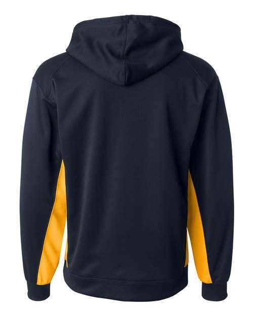 Badger 1454 Men's Performance Fleece Hooded Sweatshirt - Navy/ Gold - back
