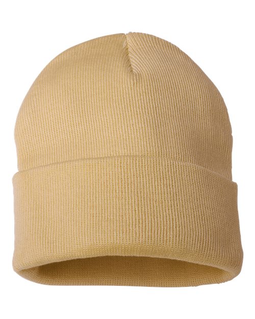 Sportsman SP12 12" Solid Cuffed Beanie - Camel - back