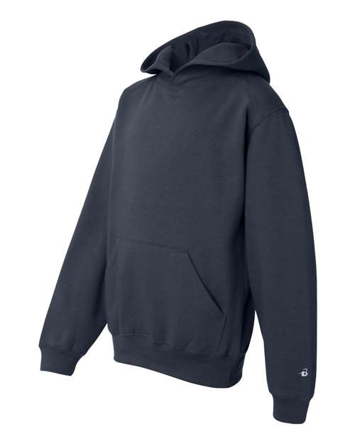 Badger 2254 Youth Hooded Sweatshirt - Navy - side