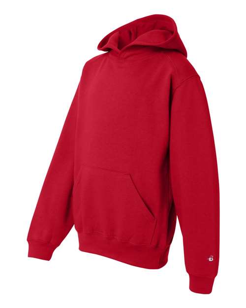 Badger 2254 Youth Hooded Sweatshirt - Red - side