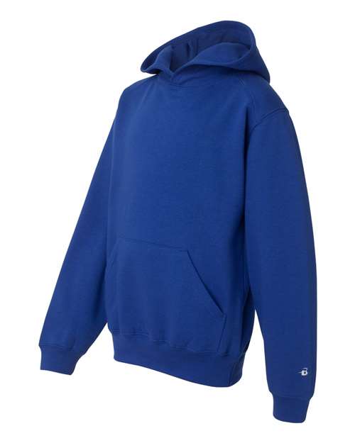 Badger 2254 Youth Hooded Sweatshirt - Royal - side