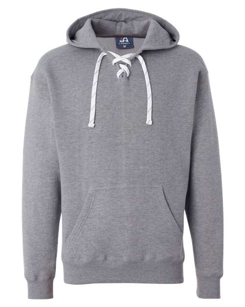 J. America 8830 Men's Sport Lace Hooded Sweatshirt - Oxford - front