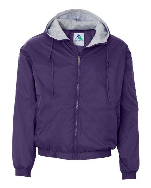 Augusta Sportswear 3280 Unisex Fleece Lined Hooded Jacket - Purple - front