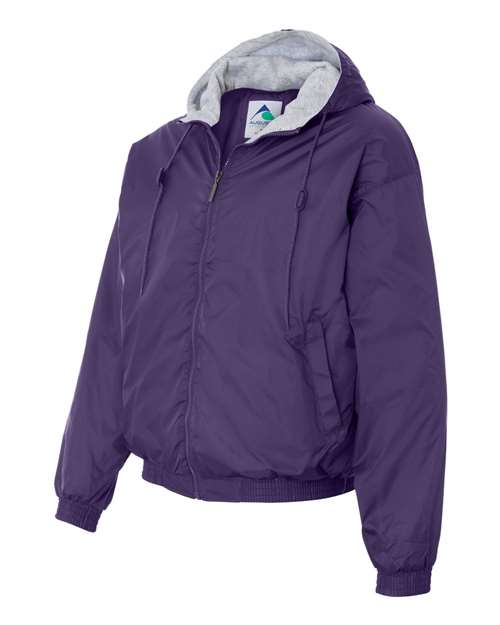 Augusta Sportswear 3280 Unisex Fleece Lined Hooded Jacket - Purple - side