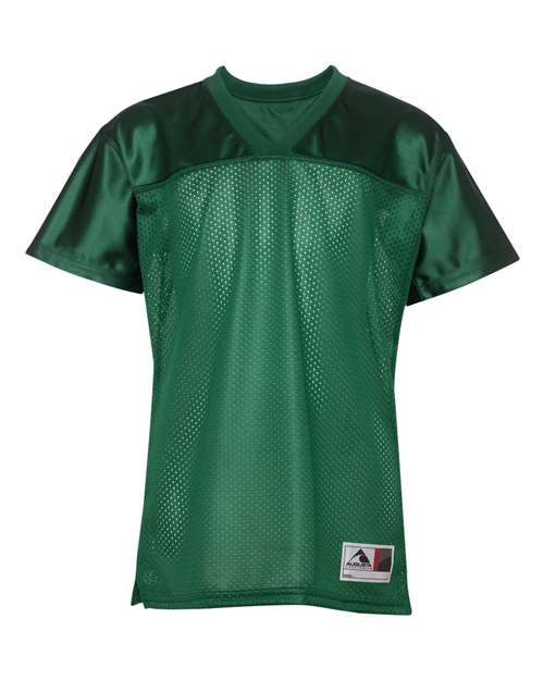 Augusta Sportswear 250 Women's Junior Fit Stadium Replica Football Jersey - Dark Green - front