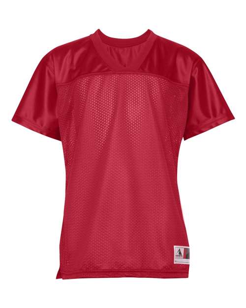 Augusta Sportswear 250 Women's Junior Fit Stadium Replica Football Jersey - Red - front