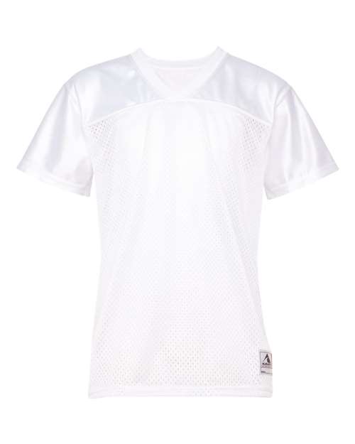 Augusta Sportswear 250 Women's Junior Fit Stadium Replica Football Jersey - White - front