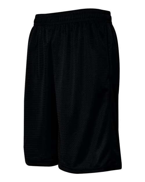 Badger 7219 Men's Pro Mesh 9" Shorts with Pockets - Black - side
