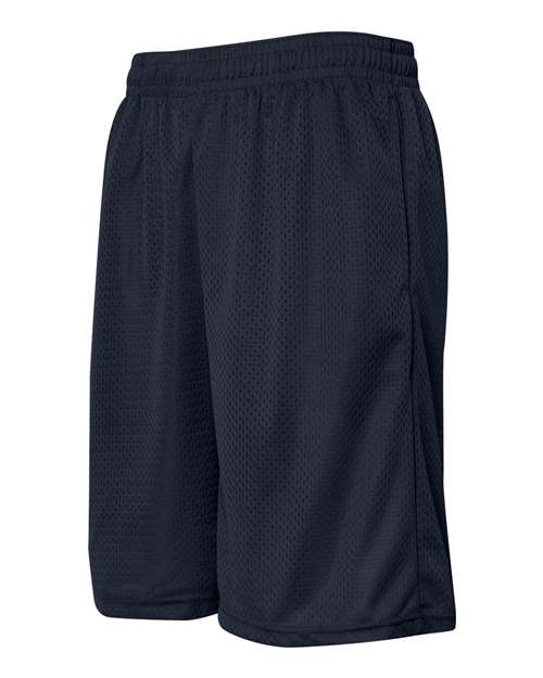 Badger 7219 Men's Pro Mesh 9" Shorts with Pockets - Navy - side