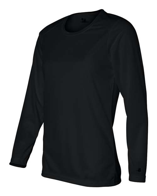 Badger 4164 Women's B-Core Long Sleeve T-Shirt - Black - side