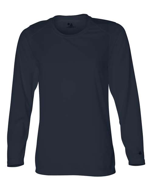 Badger 4164 Women's B-Core Long Sleeve T-Shirt - Navy - front