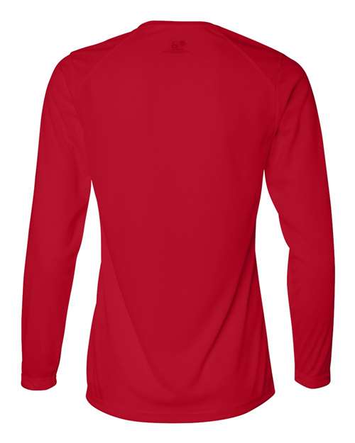 Badger 4164 Women's B-Core Long Sleeve T-Shirt - Red - back