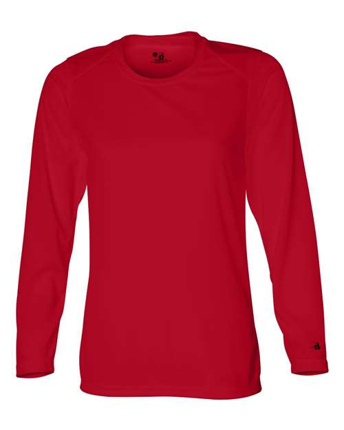 Badger 4164 Women's B-Core Long Sleeve T-Shirt - Red - front