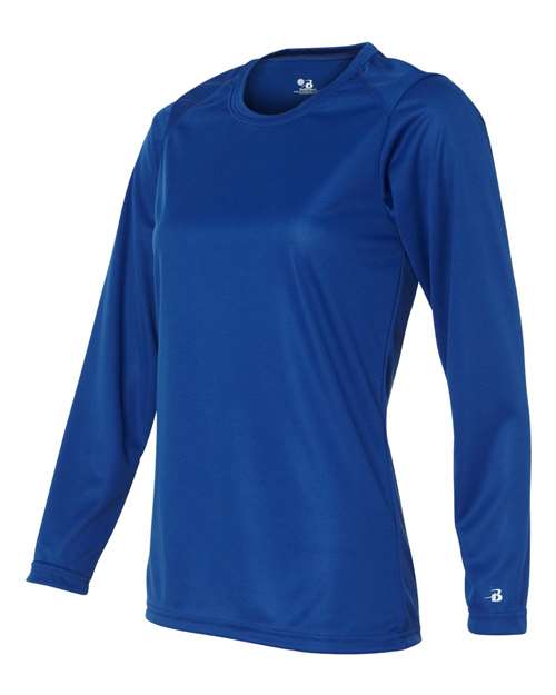 Badger 4164 Women's B-Core Long Sleeve T-Shirt - Royal - side