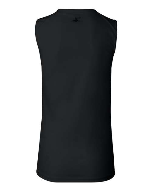 Badger 4163 Women's B-Core Sleeveless T-Shirt - Black - back