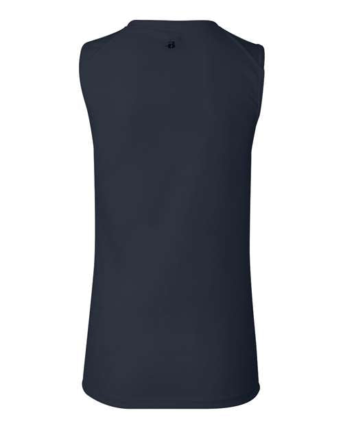 Badger 4163 Women's B-Core Sleeveless T-Shirt - Navy - back