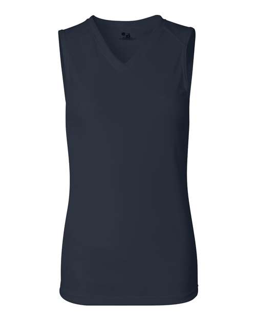 Badger 4163 Women's B-Core Sleeveless T-Shirt - Navy - front