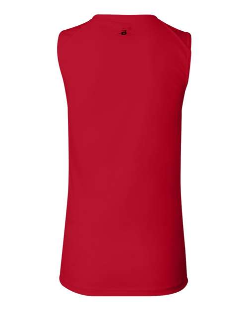 Badger 4163 Women's B-Core Sleeveless T-Shirt - Red - back