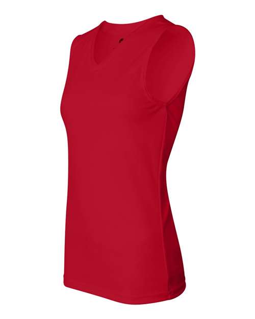 Badger 4163 Women's B-Core Sleeveless T-Shirt - Red - side