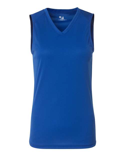 Badger 4163 Women's B-Core Sleeveless T-Shirt - Royal - front
