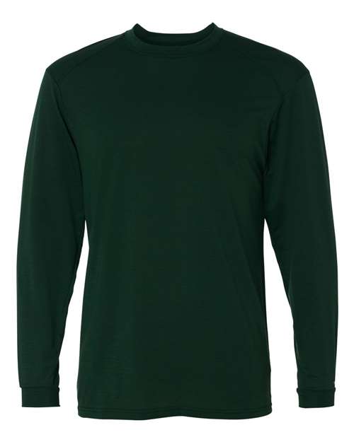 Badger 4804 Men's B-Tech Cotton-Feel Long Sleeve T-Shirt - Forest - front