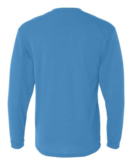 Badger 4804 Men's B-Tech Cotton-Feel Long Sleeve T-Shirt - Columbia Blue - back