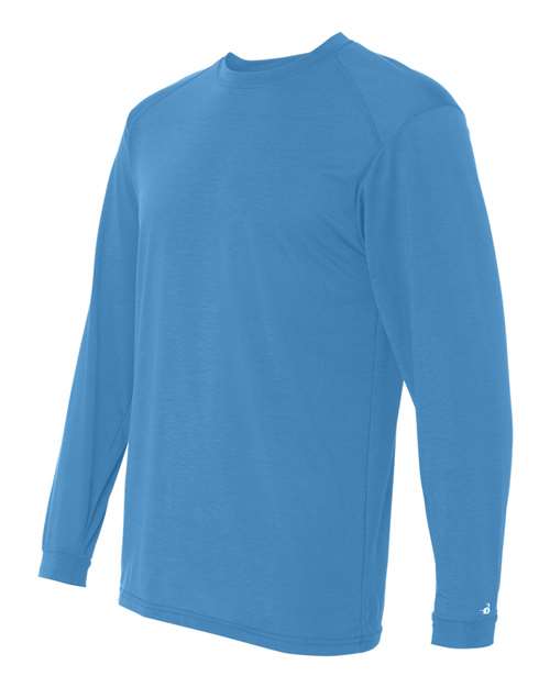 Badger 4804 Men's B-Tech Cotton-Feel Long Sleeve T-Shirt - Columbia Blue - side
