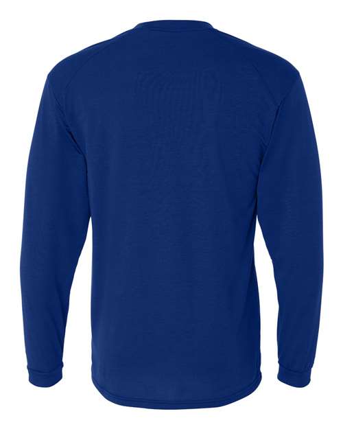Badger 4804 Men's B-Tech Cotton-Feel Long Sleeve T-Shirt - Royal - back