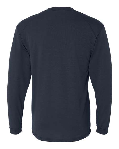 Badger 4804 Men's B-Tech Cotton-Feel Long Sleeve T-Shirt - Navy - back