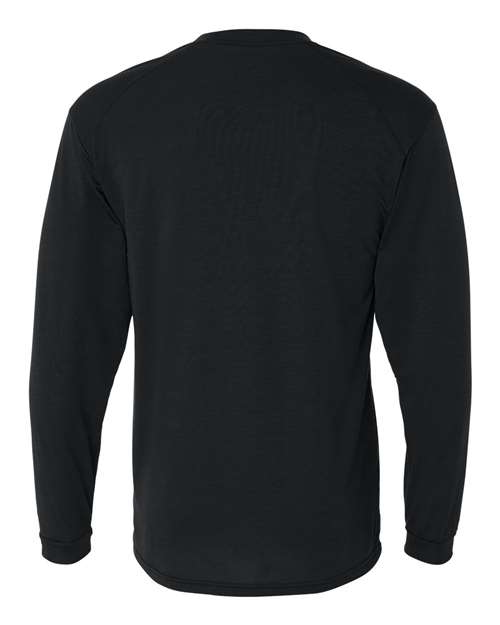 Badger 4804 Men's B-Tech Cotton-Feel Long Sleeve T-Shirt - Black - back