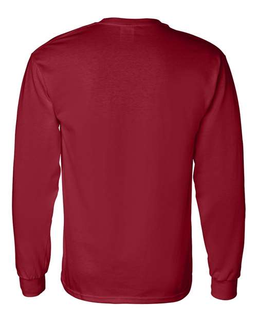 Gildan 5400 Unisex Heavy Cotton™ Long Sleeve T-Shirt - Garnet - back