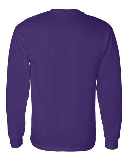 Gildan 5400 Unisex Heavy Cotton™ Long Sleeve T-Shirt - Purple - back