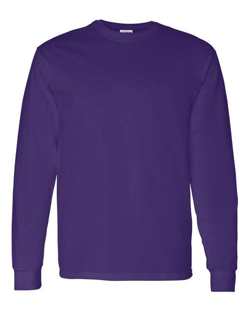 Gildan 5400 Unisex Heavy Cotton™ Long Sleeve T-Shirt - Purple - front
