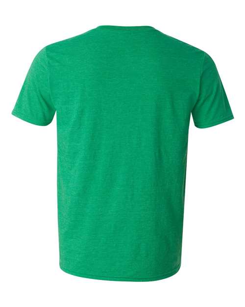 Gildan 64000 Unisex Softstyle® T-Shirt - Heather Irish Green - back