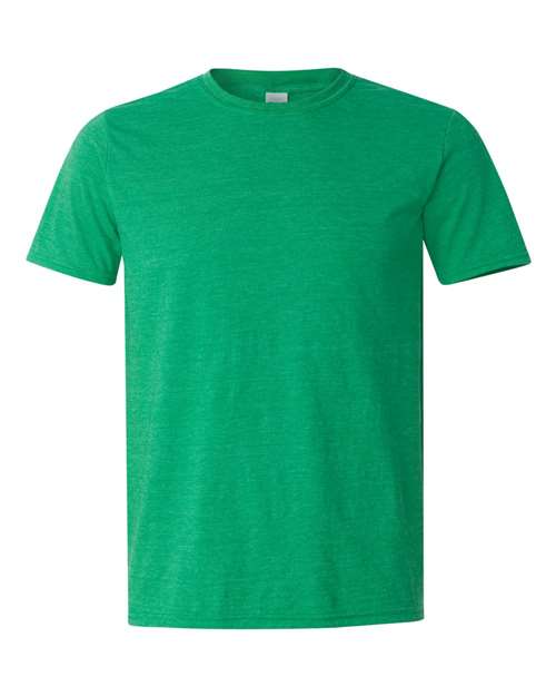 Gildan 64000 Unisex Softstyle® T-Shirt - Heather Irish Green - front