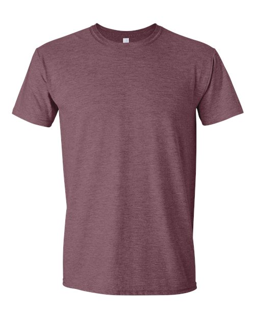 Gildan 64000 Unisex Softstyle® T-Shirt - Heather Maroon - front