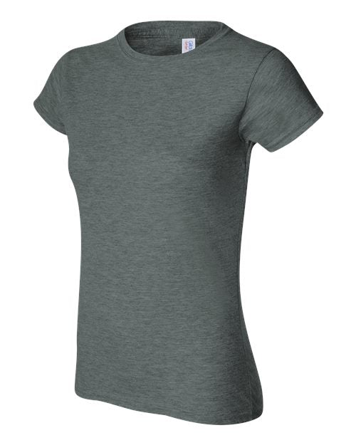 Gildan 64000L Women's Softstyle® T-Shirt - Dark Heather - side