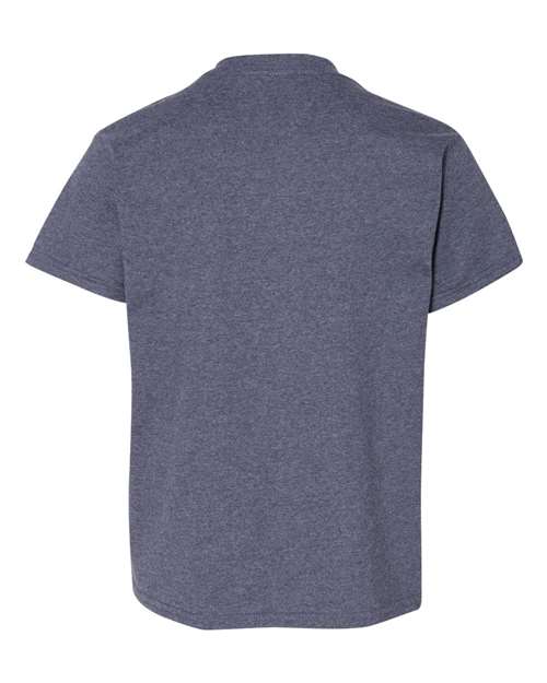 Gildan 5000B Youth Heavy Cotton™ T-Shirt - Heather Navy - back