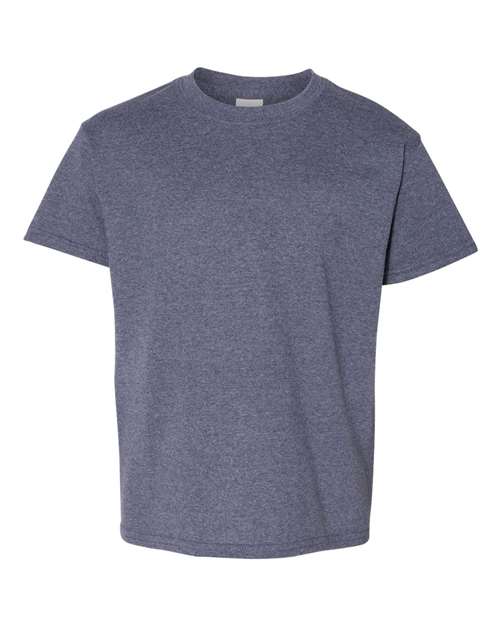 Gildan 5000B Youth Heavy Cotton™ T-Shirt - Heather Navy - front