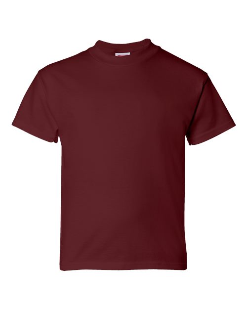 Hanes 5480 Youth Essential-T T-Shirt - Maroon - front