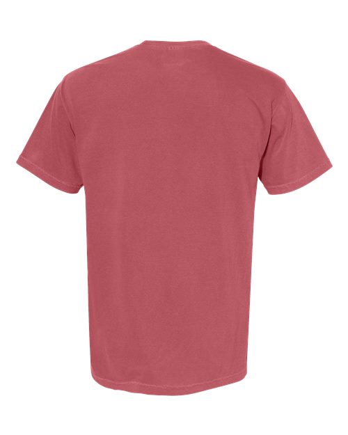 Comfort Colors 6030 Unisex Garment-Dyed Heavyweight Pocket T-Shirt - Crimson - back