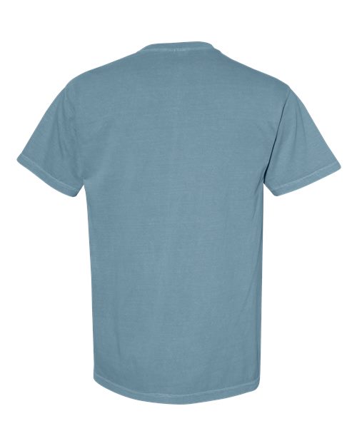 Comfort Colors 6030 Unisex Garment-Dyed Heavyweight Pocket T-Shirt - Ice Blue - back