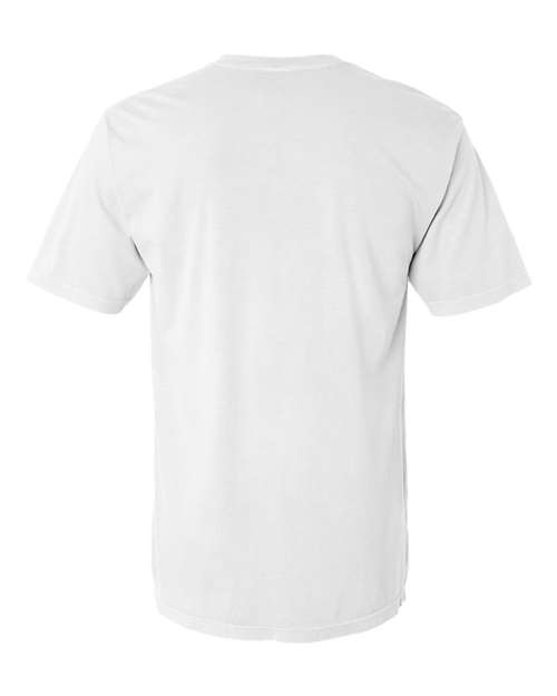 Comfort Colors 4017 Unisex Garment-Dyed Lightweight T-Shirt - White - back
