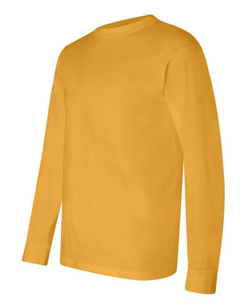 Bayside 6100 Unisex USA-Made Long Sleeve T-Shirt - Gold - side