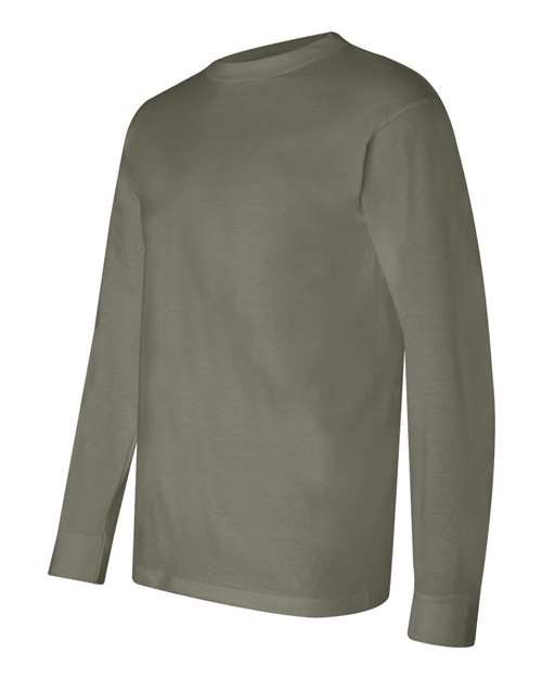 Bayside 6100 Unisex USA-Made Long Sleeve T-Shirt - Safari - side