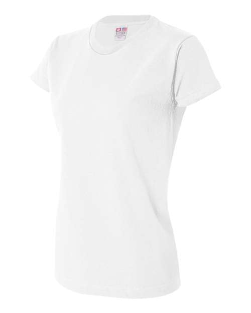 Bayside 3325 Women's USA-Made T-Shirt - White - side
