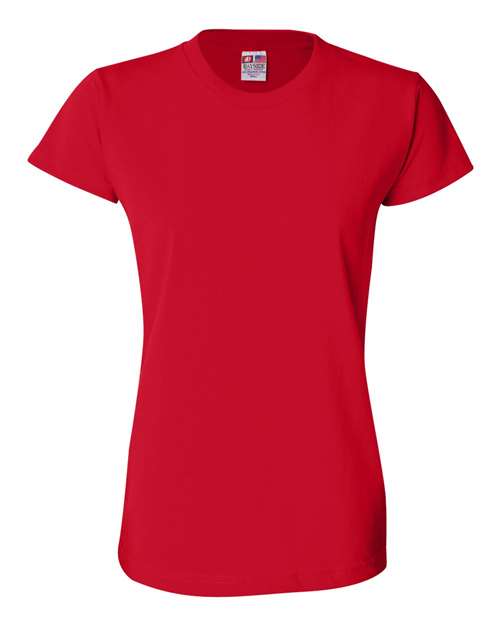 Bayside 3325 Women's USA-Made T-Shirt - Red - front