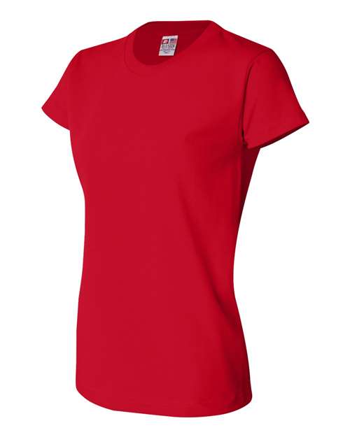 Bayside 3325 Women's USA-Made T-Shirt - Red - side